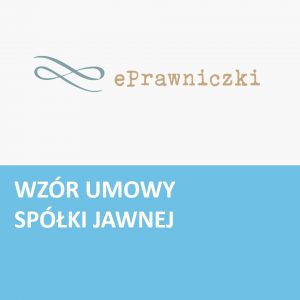 Wzór umowy spółki jawnej